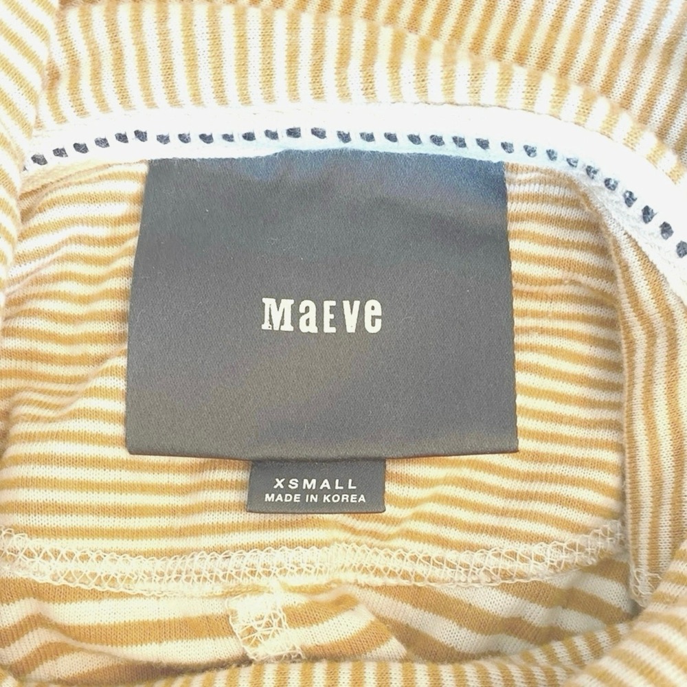 ANTHROPOLOGIE MAEVE Tai Striped Bell Sleeve Oversized Cowl Jersey Tunic Top XS - Picture 7 of 9